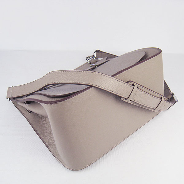 Replica Hermes Jypsiere Fjord Leather Messenger Bag Grey H6508 - 1:1 Copy - Click Image to Close